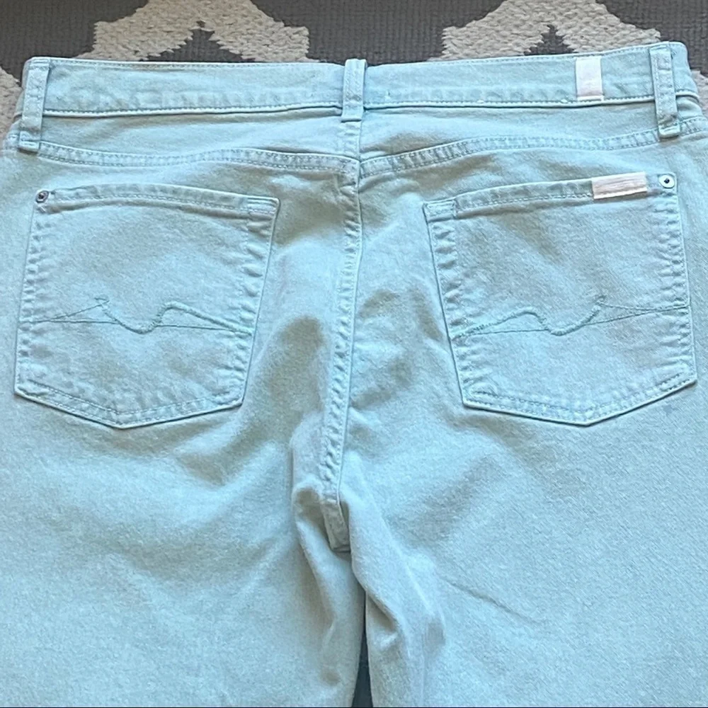 7 for All Mankind Josefina Pants Aqua Green Size 27